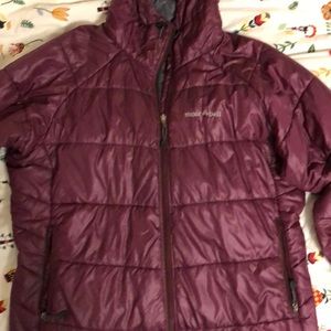 Purple down Montbell coat